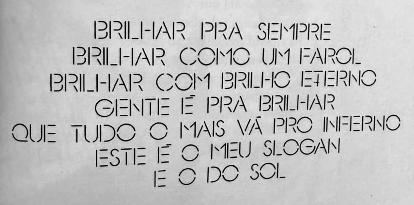 Tradução de Augusto de Campos, visual de André Luyz, publicado no livro Maiakóvski - Poemas, Editora Perspectiva 2019.